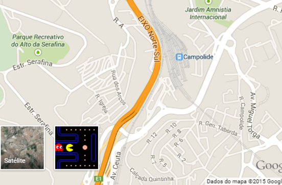 Jogue PAC-MAN no Google Maps • B9