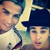 Bieber filma com Cristiano Ronaldo
