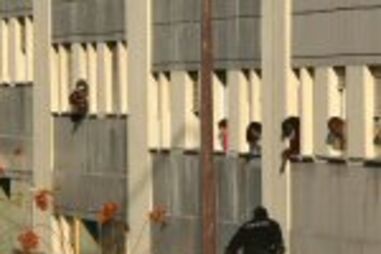 Barricou-se com pitbull