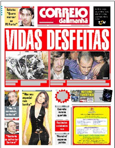 Capa de segunda-feira, 24 de fevereiro de 2003
