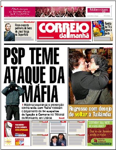 Capa de sexta-feira, 07 de janeiro de 2005