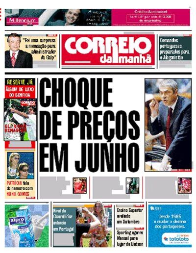 Capa de quinta-feira, 26 de maio de 2005