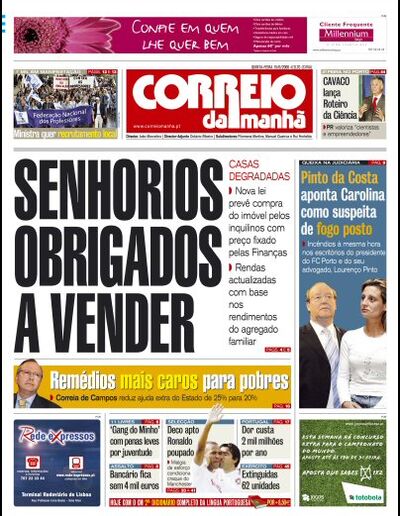 Capa de quinta-feira, 15 de junho de 2006