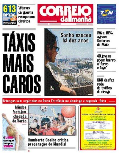 Capa de segunda-feira, 24 de junho de 2002
