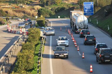 Trânsito condicionado na A-23