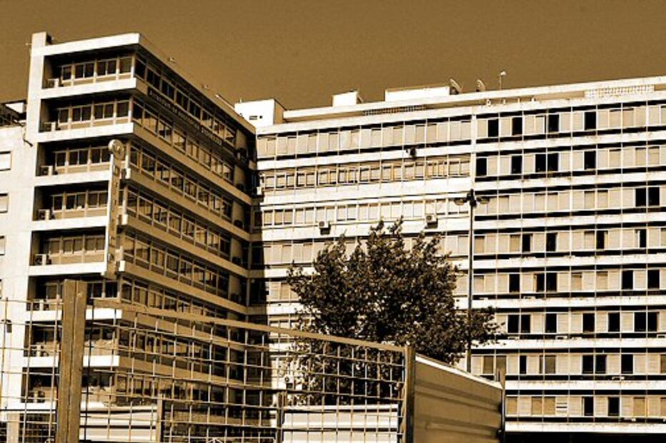 Tapumes na Praça de Alvalade