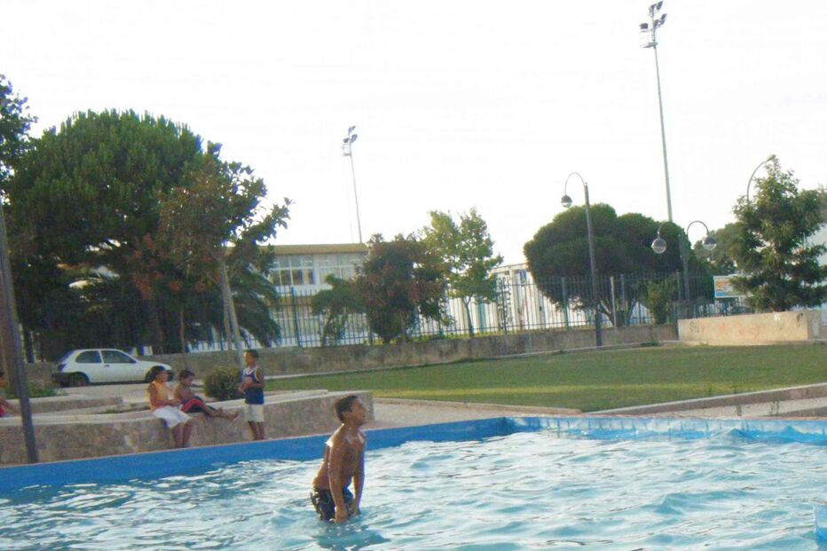 Banhos de risco em jardim público