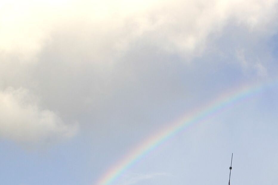 Leiria: Arco-íris envolve a cidade