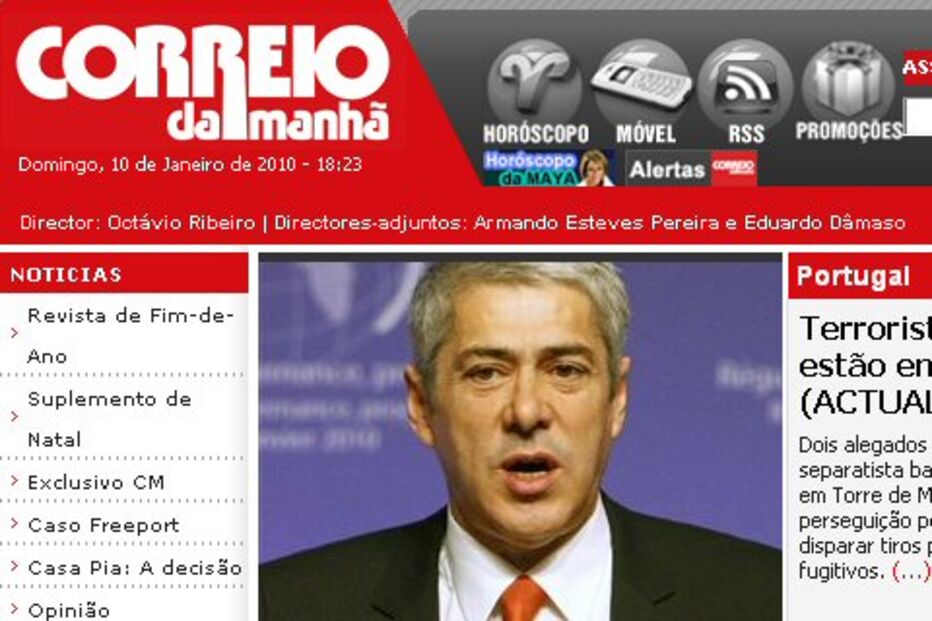 Site do Correio da Manhã com novo endereço