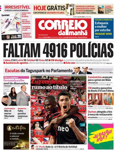 Capa de domingo, 25 de abril de 2010