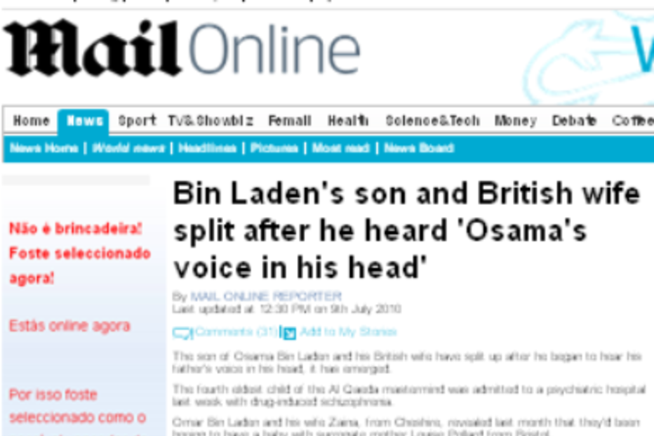 Omar Bin Landen divorcia-se após ouvir voz do pai 