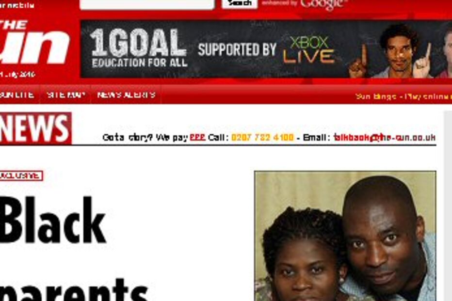 Casal nigeriano surpreendido com bebé branco