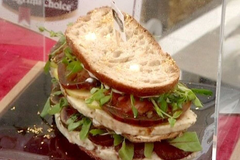 Sanduíche com ouro é a mais cara