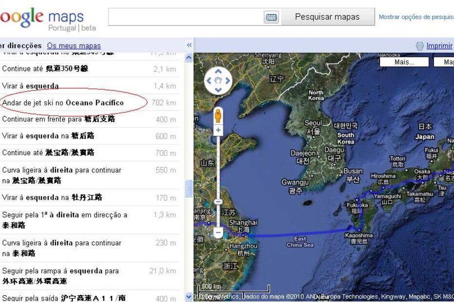 Google, maps, Japão, indicações, Jet ski