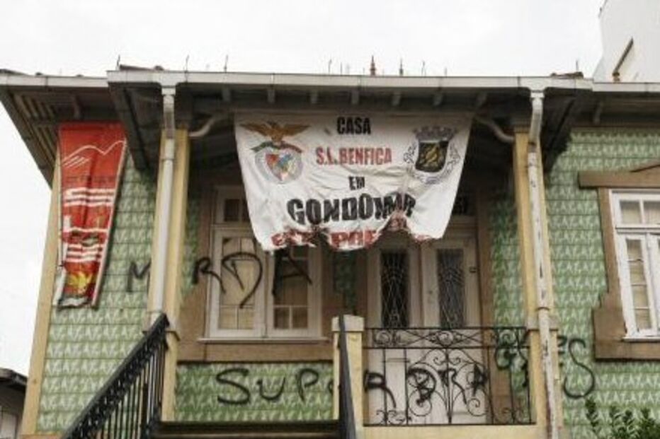 casa do benfica, gondomar, vandalismo, gnr, fc porto