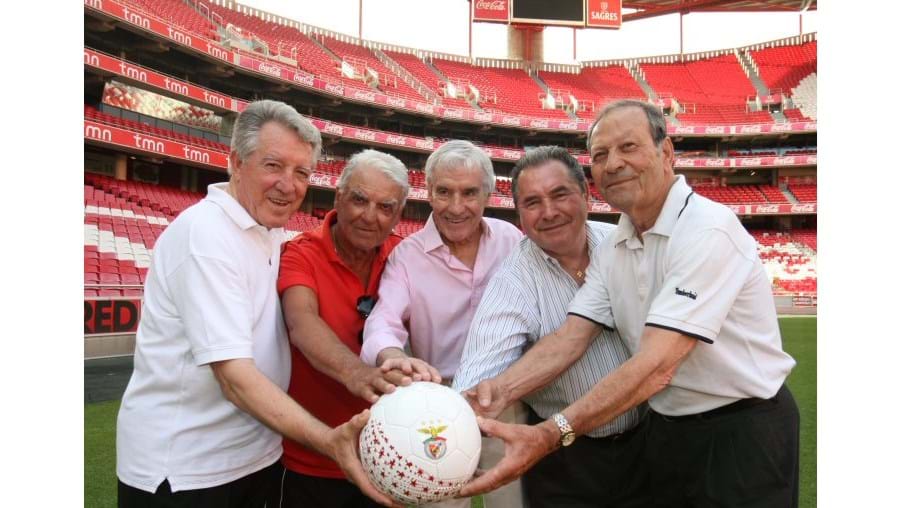 Na foto, da esq. para a dir., José augusto, Mário João, Ângelo Martins, Fernando cruz e Artur Santos (que não jogou a final)