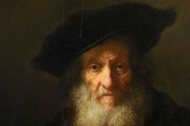 obra, rembrandt, pintura, quadro, o velho rabino, retrato de um velho