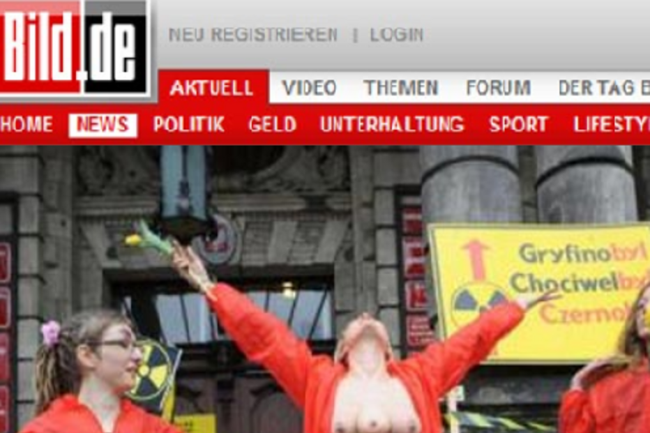 Mulher, Manifestante, Protesto, Polónia, Energia Nuclear