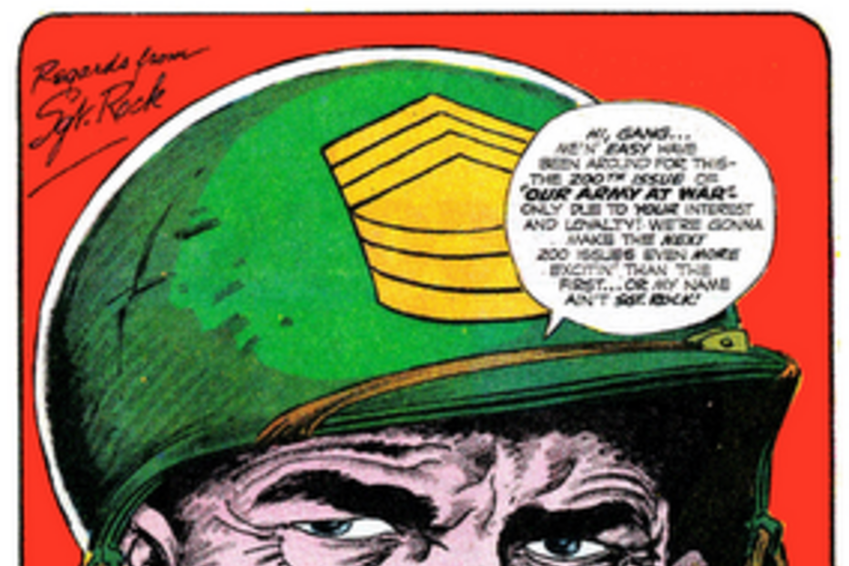 sargento rock, bd, banda desenhada, morte, óbito, joe kubert