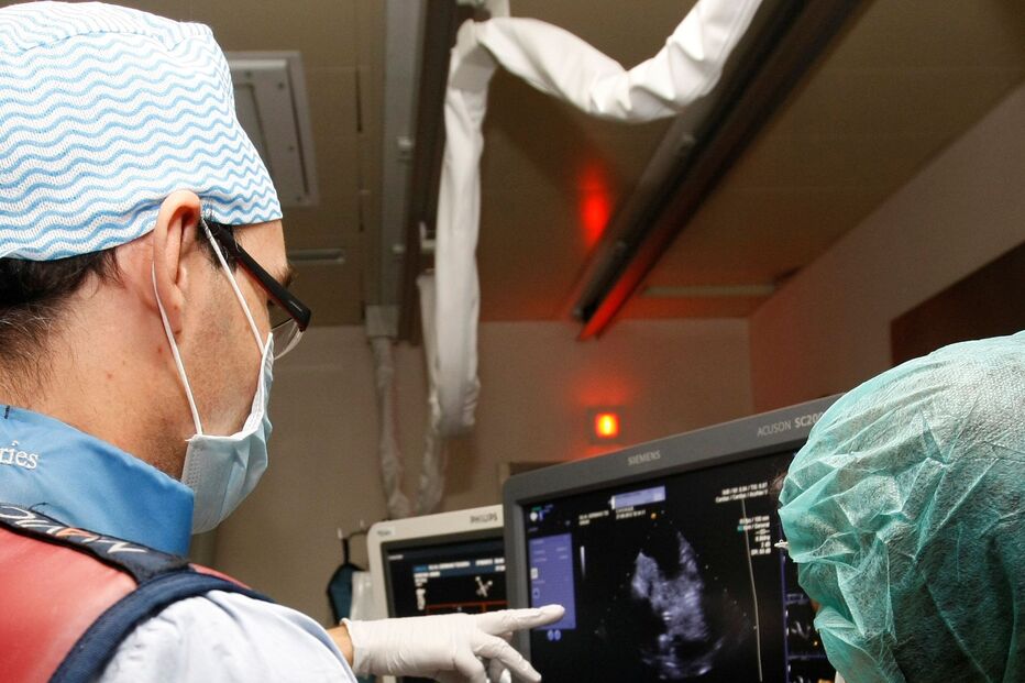 ECOGRAFIA, CATETER, CORAÇÃO, HOSPITAL, GAIA, DOENTES