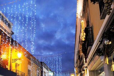 algarve, luzes, natal, comércio, crise