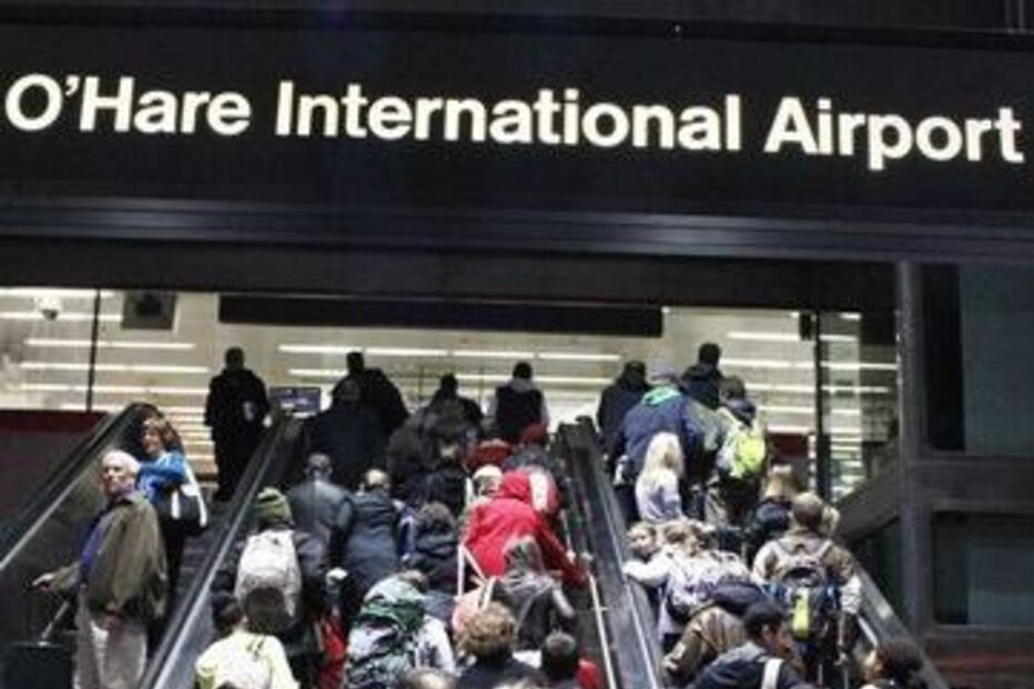 aeroporto, palco, aparato, encontradas, 18, cabeças, chicago, humanas, o'hare, viagem