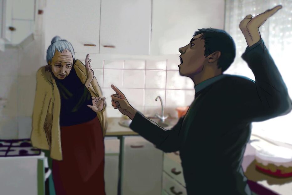 Filho bate na mãe e ameaça matá-la 