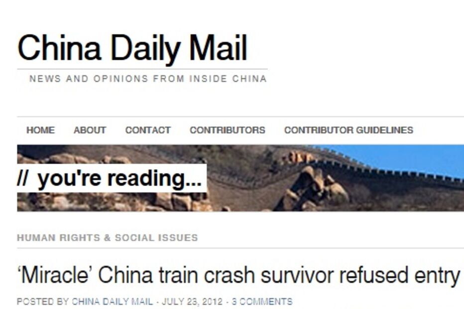 menina, chinesa, acidente, colisão, comboio, sobrevivente