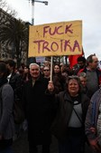 Cartazes de revolta na manifestação 'Que se Lixe a Troika', a 2 de março