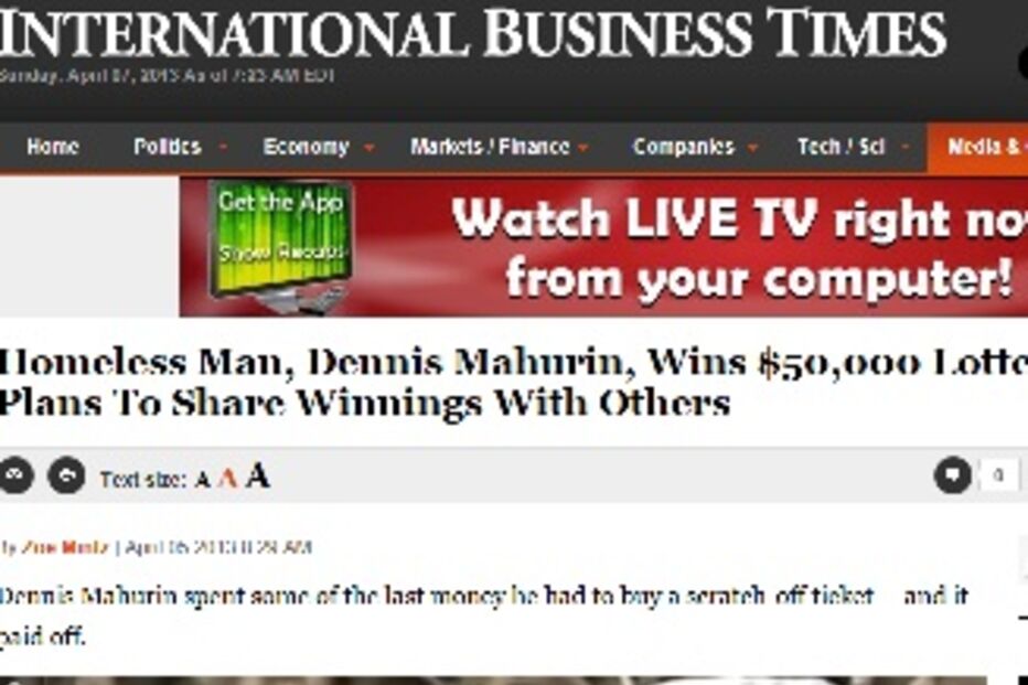 raspadinha, sem-abrigo, Dennis Mahurin, EUA