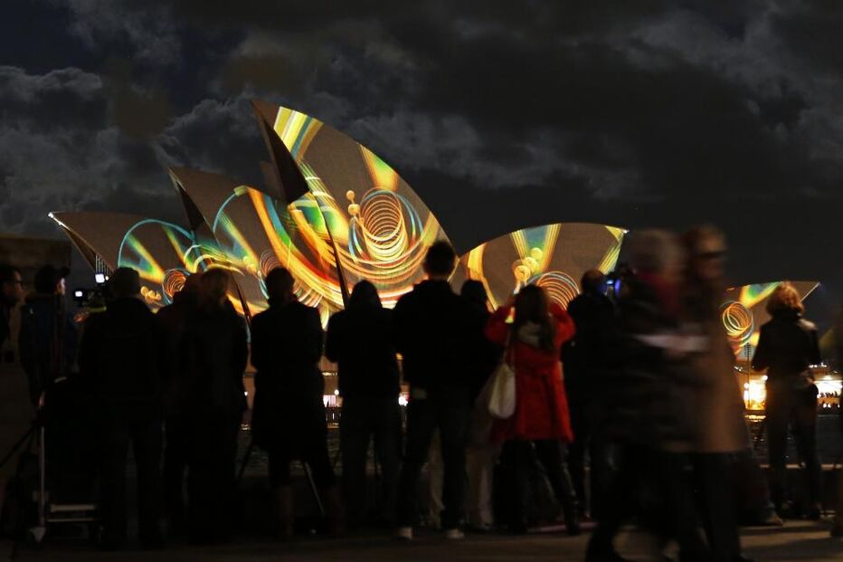 Sydney, Vivid, Austrália, luz, música, ideias, Opera House, espetáculo, projetores