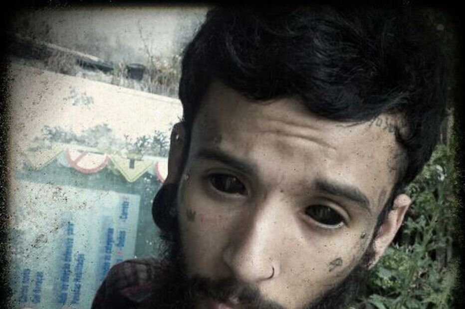 musquito, esposa, eyeball tatto, prisão, eua, marcador, tatuagem, preto, vermelho, azul, injeção