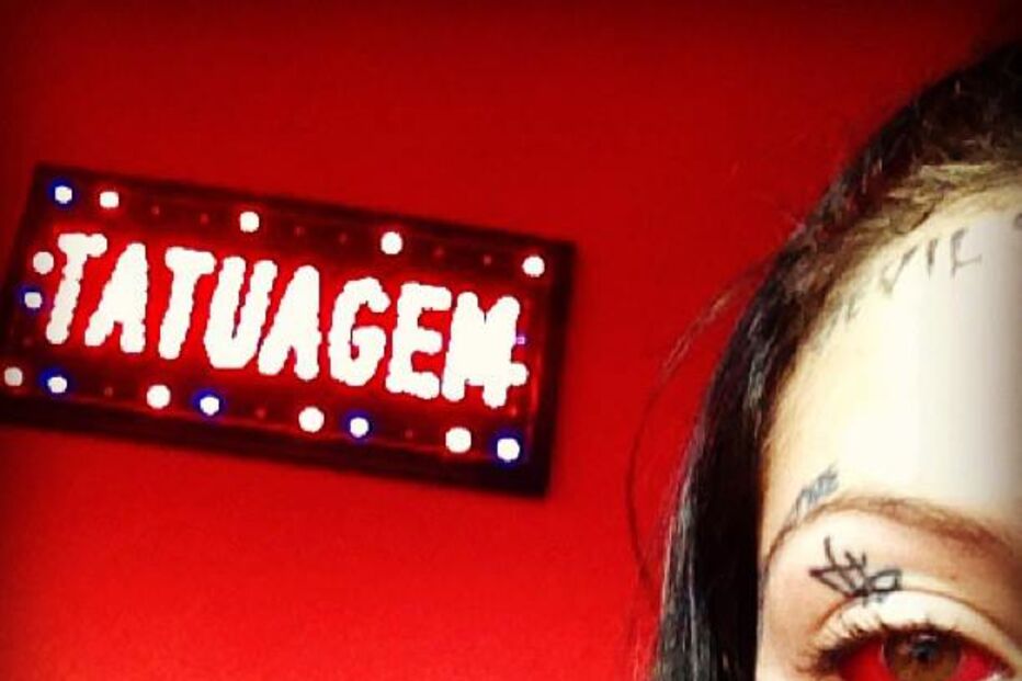 musquito, esposa, eyeball tatto, prisão, eua, marcador, tatuagem, preto, vermelho, azul, injeção