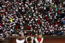 Pamplona, Fotogaleria, largada de touros, festas San Fermín