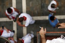 Pamplona, Fotogaleria, largada de touros, festas San Fermín