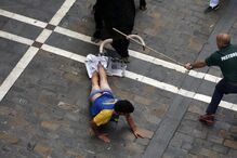 Pamplona, Fotogaleria, largada de touros, festas San Fermín