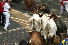 Pamplona, Fotogaleria, largada de touros, festas San Fermín