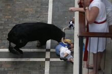 Pamplona, Fotogaleria, largada de touros, festas San Fermín