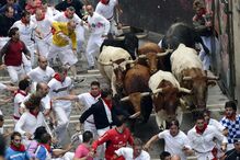 Pamplona, Fotogaleria, largada de touros, festas San Fermín