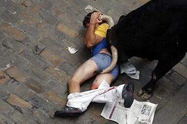 Pamplona, Fotogaleria, largada de touros, festas San Fermín