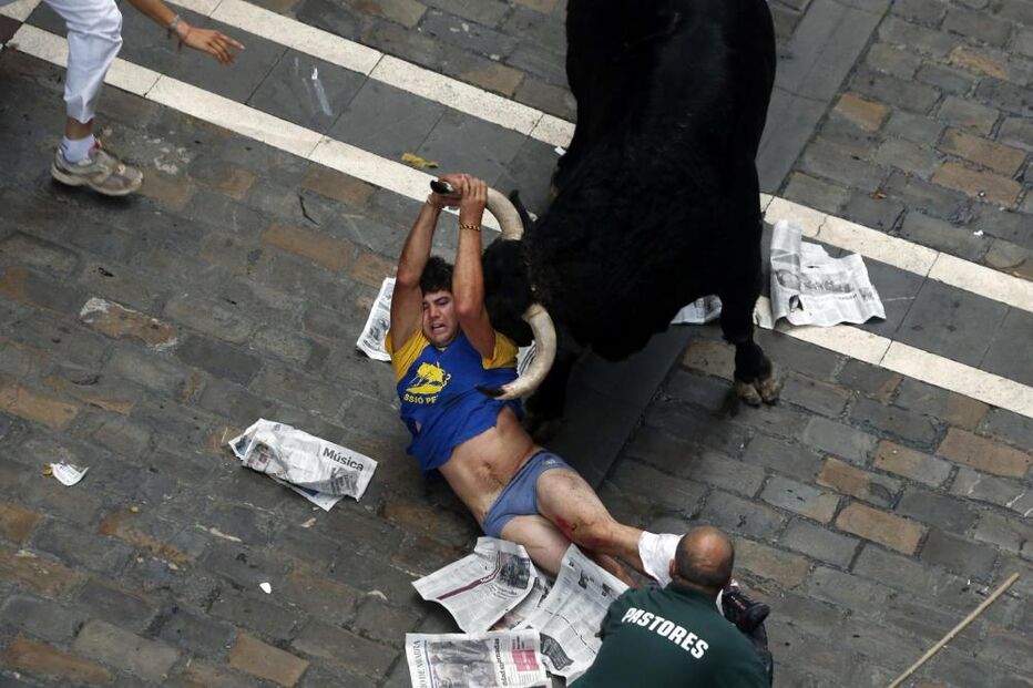 Pamplona, Fotogaleria, largada de touros, festas San Fermín
