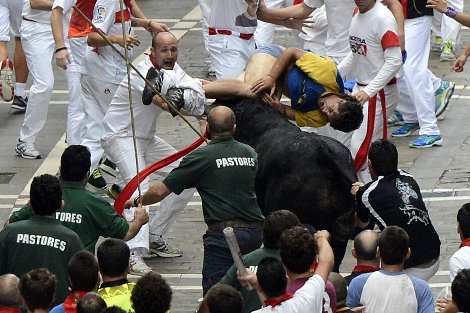 Pamplona, Fotogaleria, largada de touros, festas San Fermín