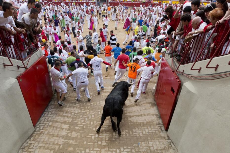 Pamplona, Fotogaleria, largada de touros, festas San Fermín