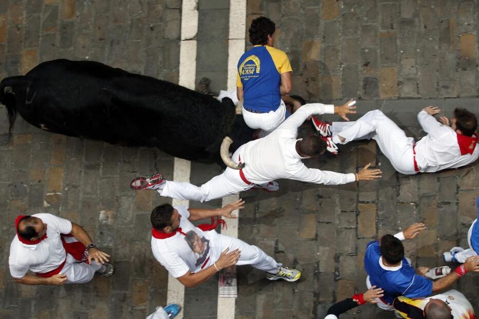 Pamplona, Fotogaleria, largada de touros, festas San Fermín
