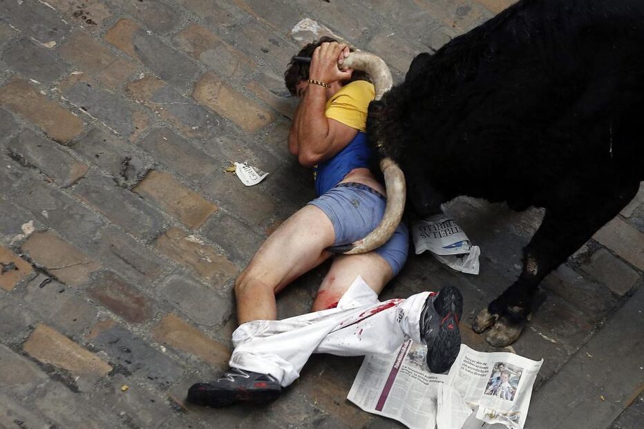 Pamplona, Fotogaleria, largada de touros, festas San Fermín