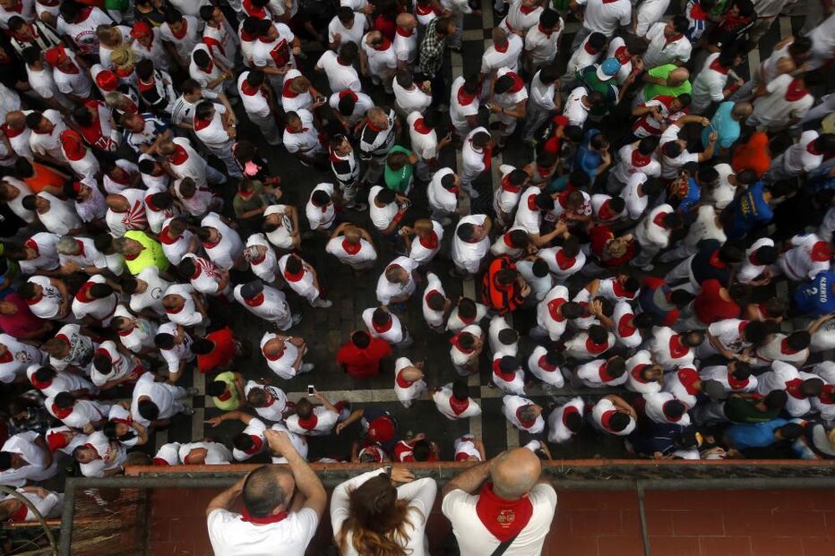 Pamplona, Fotogaleria, largada de touros, festas San Fermín