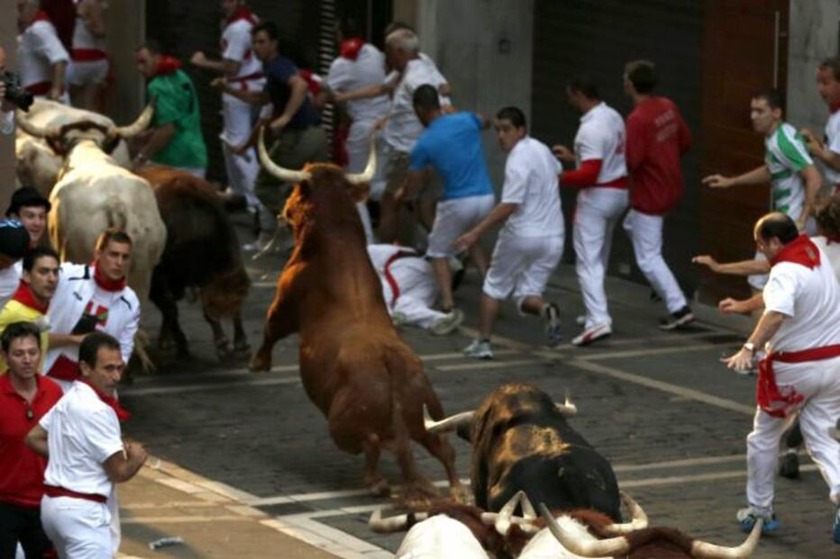Pamplona, Fotogaleria, largada de touros, festas San Fermín