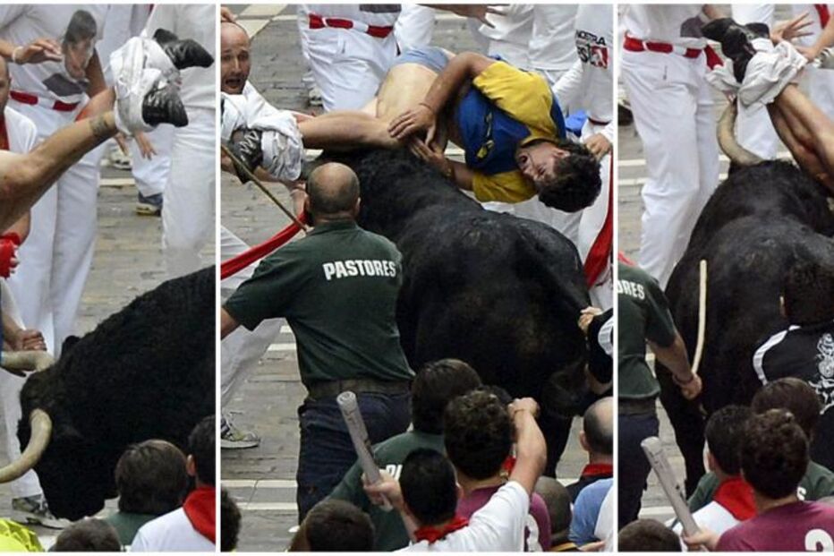 Pamplona, Fotogaleria, largada de touros, festas San Fermín