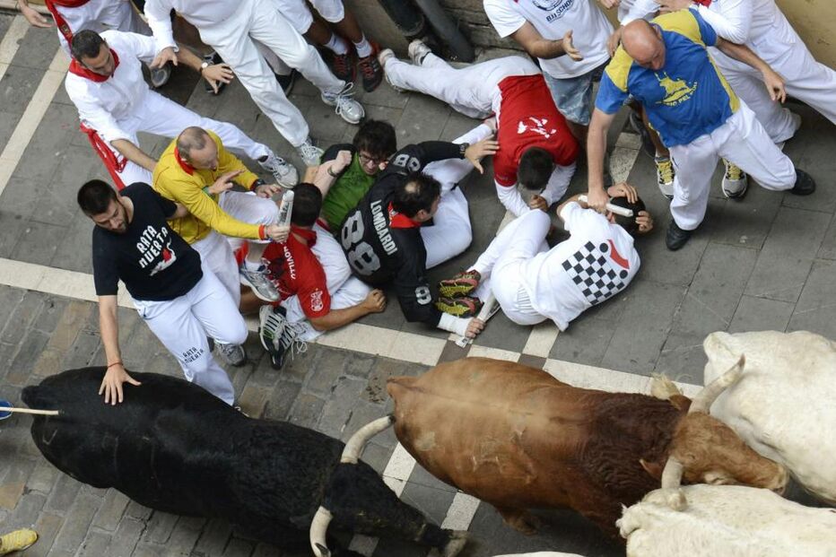 Pamplona, Fotogaleria, largada de touros, festas San Fermín