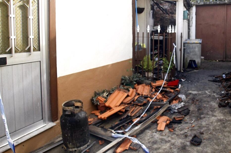 porto, incêndio, casa, desalojados, família